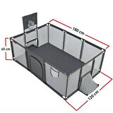 Reyo Brave Paws Köpek Oyun Evi, Kedi Köpek Doğum Evi, Köpek Çiti 180X120 cm