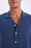 DeFacto Relax Fit Yazlık Polo Yaka Basic Düz Kısa Kollu Gömlek C8157AX24SMNV135