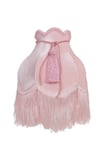 Kadife Kaplı Halat Dekorlu Pudra Pembe Vintage Abajur AB012245 Diğer