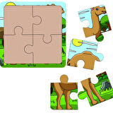 Br Toys 4'lü Puzzle Deve ilk puzzlem Çocuklar İçin Eğitici-öğretici Ahşap 4 Parça