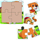 Br Toys 4'lü Puzzle Köpek ilk puzzlem Çocuklar İçin Eğitici-öğretici Ahşap 4 Parça