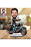 Motorsikletli Adam 3D Ahşap Biblo,Sevgiliye Hediye,Doğum Günü H