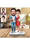 Çift Aile 3D Ahşap Biblo,Sevgiliye Hediye,Doğum Günü Hediyesi