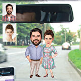 Kişiye Özel Evli Erkek Kadın Araba Dikiz Ayna Süsü