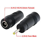 STC-501 5.5MM*2.5MM - 2.5x0.7MM Adaptör Uç Dönüştürcü 3 LÜ Paket