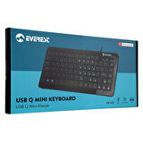 EVEREST KB-410 SİYAH USB Q MINI KLAVYE 