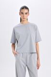 DeFacto Relax Fit Bisiklet Yaka Basic Kısa Kollu Tişört C7630AX24AUGR453