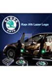 Skoda Kapı Altı Logo Kapı Altı Led Mesafe Sensörlü Pilli Yapıştırmalı Yeni Nesil
