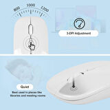 Redmi Pad SE 8.7" Uyumlu Kablosuz Bluetooth Şarj Edilebilir Klavye Mouse Seti - Beyaz