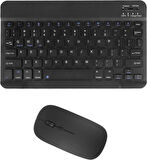 Lenovo Tab Plus TB351FU ZADX0042TR 11.5" Uyumlu Bluetooth Şarj Edilebilir Klavye Mouse Seti - Siyah