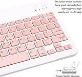 Huawei MatePad Pro 2024 PaperMate Edition 12.2" Uyumlu Kablosuz Bluetooth Şarjlı Klavye - Pembe