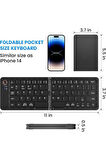 Honor Magic Pad 2 Tablet 12.3" Uyumlu Kablosuz Bluetooth Şarjlı Taşınabilir Katlanır Klavye