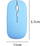 Redmi Pad SE 8.7" Uyumlu Kablosuz Bluetooth Pilli Optik Mouse - Mavi
