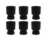 SO-LTSA02 Lotus Ayaklı Plastik Vazo Çiçek Saksı 5 Lt No: 2 Siyah 6 Adet