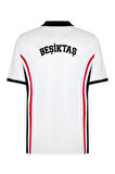 Beşiktaş Orijinal Lisanslı Beyaz Polo Yaka T-Shirt