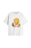 Y2k vintage Simpson Baskılı Beyaz T-shirt KOD 258