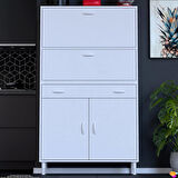 Modilayn VİO (95x163,4x32,5 cm) Yeni çekmeceli, kapaklı, ekmeklikli, çok amaçlı mutfak dolabı.