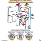 Modilayn VİO (95x163,4x32,5 cm) Yeni çekmeceli, kapaklı, ekmeklikli, çok amaçlı mutfak dolabı.