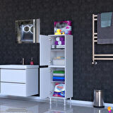 Modilayn OHBE 45x138x32,5 cm Ekstra Düzen İçin Kullanışlı 4 Kapak 4 Bölmeli Banyo Mutfak Dolabı
