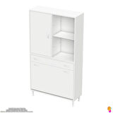 Modilayn AFRA 95x173x32,5cm 1 Çekmece, 3 Göz Sepet, 1 Kapak, 4 Raf Dar Alan Banyo Dolabı