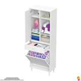 Modilayn AFRA 55x173x32,5cm 1 Çekmece, 1 Göz Sepet, 1 Kapak, 6 Raf Dar Alan Banyo Dolabı