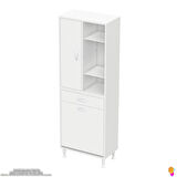 Modilayn AFRA 55x173x32,5cm 1 Çekmece, 1 Göz Sepet, 1 Kapak, 6 Raf Dar Alan Banyo Dolabı