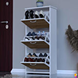 Modilayn WEST Antre 52x116x 26 cm’ lik 3 Düşer Kapak 6 Göz Bölmeli Ayakkabılık