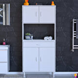 Modilayn ARDA Banyo Dolabı 70x173x32,5cm 1 çekmece 4 kapak ve 6 raflı İhtiyaca uygun kolay kurulum