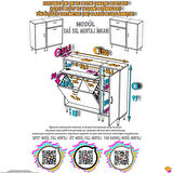 Modilayn YENİCE 130x97x32,5 cm 3 raflı ve 3 sepetli dolap ile çamaşırlarınız artık daha düzenli