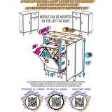 Modilayn YENİCE 100x97x32, 5 cm 3 raflı ve 3 sepetli dolap ile çamaşırlarınız artık daha düzenli