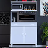 Modilayn VİO Fırın Dolabı (100x163,4x32.5 cm) Çekmeceli Kapaklı Mini/Midi Mikrodalga Mutfak Dolabı