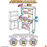 Modilayn VİO Fırın Dolabı (100x163,4x32.5 cm) Çekmeceli Kapaklı Mini/Midi Mikrodalga Mutfak Dolabı