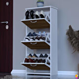 Modilayn WEST Antre 52x116x 26 cm’ lik 3 Düşer Kapak 6 Göz Bölmeli Ayakkabılık