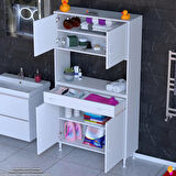 Modilayn ARDA Banyo Dolabı 95x173x32,5cm 1 çekmece 4 kapak ve 5 raflı İhtiyaca uygun kolay kurulum