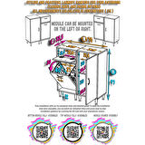 Modilayn YENİCE 70x97x32,5 cm 3 raflı ve 3 sepetli dolap ile çamaşırlarınız artık daha düzenli.