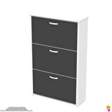 Modilayn WEST Antre 72x116x26 cm’ lik 3 Düşer Kapak 6 Göz Bölmeli Ayakkabılık