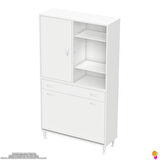 Modilayn AFRA 90x173x32,5cm 1 Çekmece, 3 Göz Sepet, 1 Kapak, 6 Raf Dar Alan Banyo Dolabı