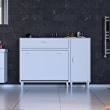 Modilayn YENİCE 140x97x32, 5 cm 3 raflı ve 3 sepetli dolap ile çamaşırlarınız artık daha düzenli.