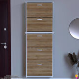 Modilayn VERVE Asma Antre 72x194x26 cm lik 3 Düşer Kapak 10 Göz Bölmeli Ayakkabılık
