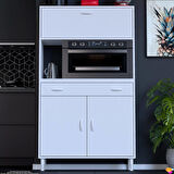 Modilayn VİO (100x163,4x32.5 cm) Çekmeceli, Kapaklı, Ekmeklikli. Mini/Midi Mikrodalga Mutfak Dolabı