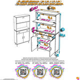 Modilayn VİO (100x163,4x32.5 cm) Çekmeceli, Kapaklı, Ekmeklikli. Mini/Midi Mikrodalga Mutfak Dolabı