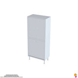 Modilayn İLKİM 60 x 138 x 32,5 cm' lik Kapak İçi Çift Raflı, Bir Akıllı Çamaşır Sepetli Dolap