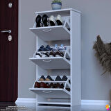 Modilayn WEST Antre 52 x116x26 cm’ lik 3 Düşer Kapak 6 Göz Bölmeli Ayakkabılık