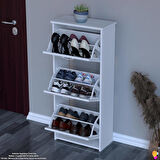 Modilayn WEST Antre 52 x116x26 cm’ lik 3 Düşer Kapak 6 Göz Bölmeli Ayakkabılık