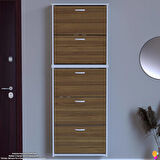 Modilayn VERVE Asma Antre 72x194x26 cm’lik 3 Düşer Kapak 10 Göz Bölmeli Ayakkabılık