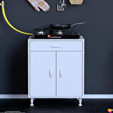 Modilayn QPLAS (M) Set Ocak Altı Dolap 65x88x48 cm Çekmeceli, Kapaklı 2 Göz Raf Bölmeli