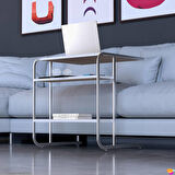 Modilayn C Yan Sehpa Geniş Boy Tekerlekli Çalışma, Atıştırmalık, Yemek, Laptop Sehpası Cordoba