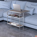 Modilayn C Yan Sehpa Geniş Boy Tekerlekli Çalışma, Atıştırmalık, Yemek, Laptop Sehpası Cordoba