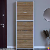 Modilayn VERVE Antre 72x194x26 cm 3 Düşer Kapak 10 Göz Bölmeli Ayakkabılık