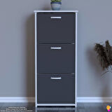 Modilayn WEST Antre 52x116x 26 cm’ lik 3 Düşer Kapak 6 Göz Bölmeli Ayakkabılık